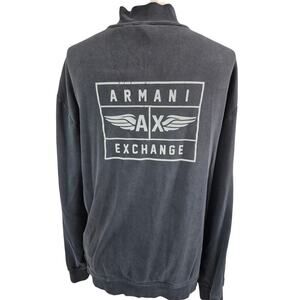 A/X Armani Exchange 2013 Zip Up Graphic Sweatshirt  Black/Gray men XL